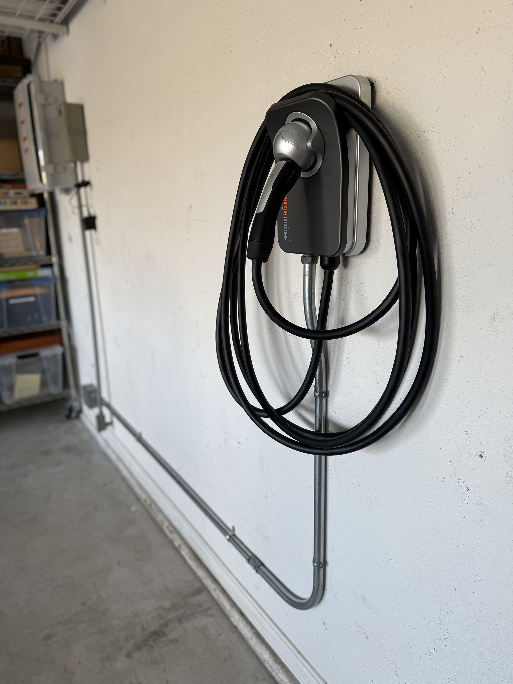 ChargePoint home EV charger wall mounted garage SLO County CA MAG Electric