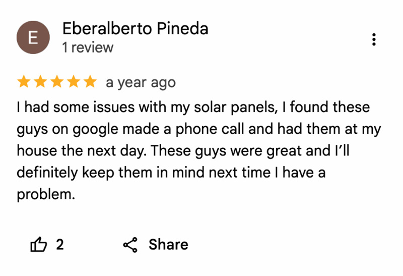 Verified Google review MAG Electric EV charger installation SLO County
